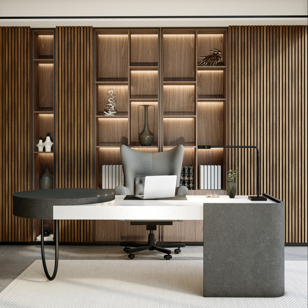 Reshape Your Home Office With Wood Slat Panels And Get Unparalleled Ef ...