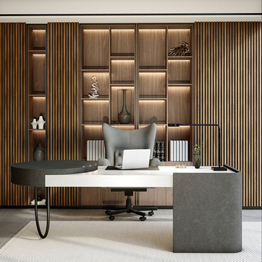 Reshape Your Home Office With Wood Slat Panels And Get Unparalleled Efficiency