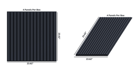 VW60 Acoustic Slat Panels - Black Oak