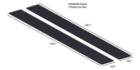 VW Acoustic Slat Panels - Black Oak