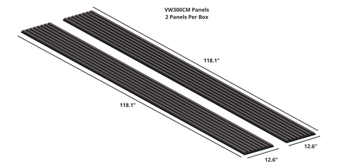 VW Acoustic Slat Panels - Black Walnut