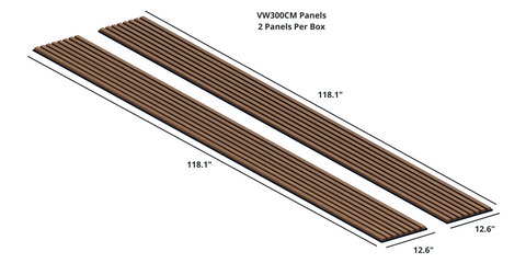 VW Acoustic Slat Panels - Walnut