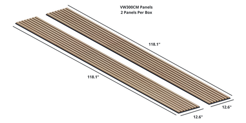 VW Acoustic Slat Panels - White Oak